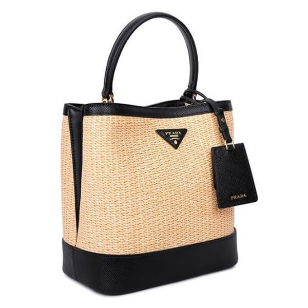 プラダ かごバッグ コピー パニエ ミディアム ストロー バッグ